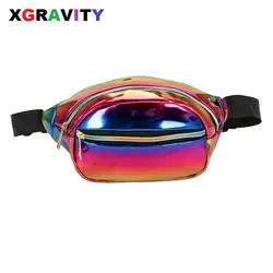 Xgravity новые брендовые модные нагрудные сумки водонепроницаемые лазерные цветные женские васиные сумки модные радужные женские нагрудные