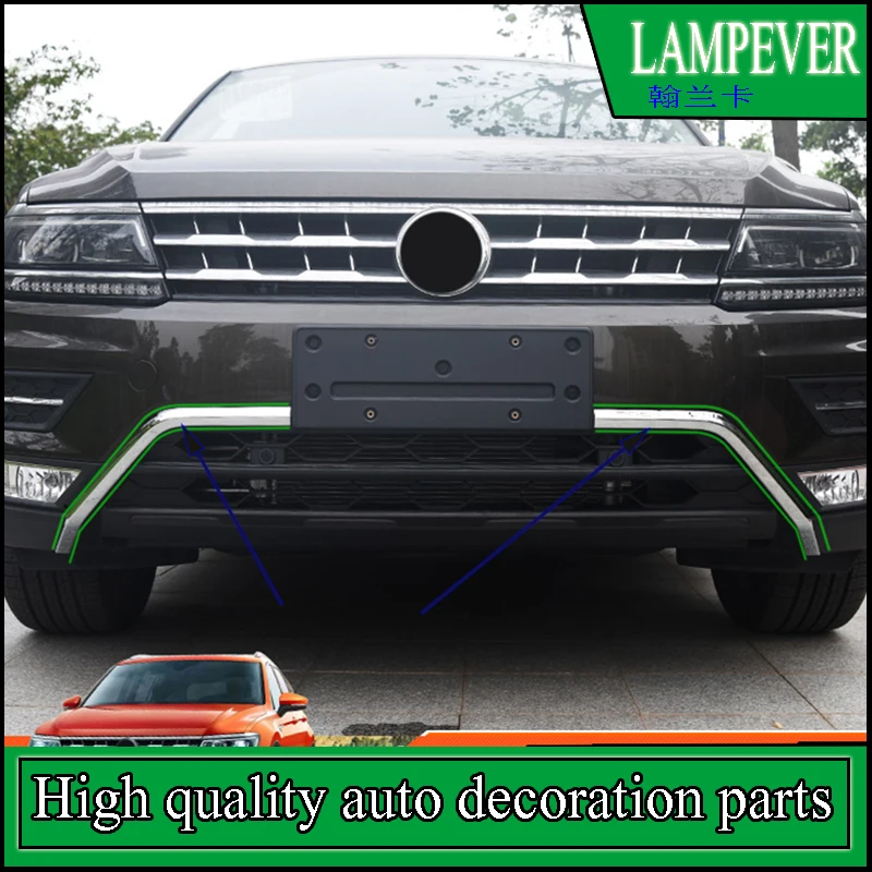 Car styling ABS Front Bottom Bumper Molding Cover For Volkswagen Tiguan