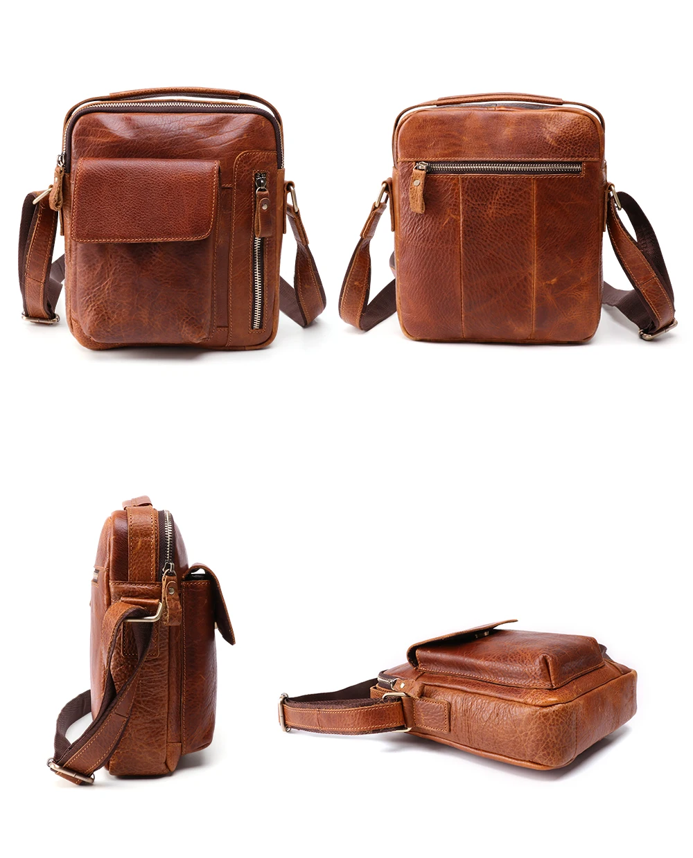 YUKILO Men Briefcase Genuine Leather Business Bag Handbag Crossbody Bag Shoulder Bags Color : Dark Brown 