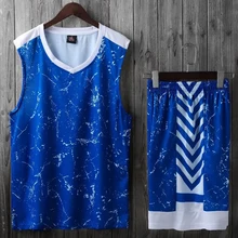 Мужские баскетбольные наборы для взрослых, пустые Молодежные баскетбольные майки, спортивные костюмы, форма для бега с v-образным вырезом, мужские трикотажные костюмы с любым логотипом по индивидуальному заказу