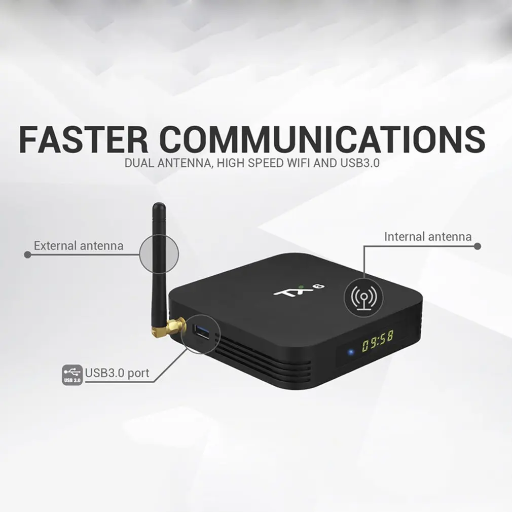 

Lastest TX6 2G+16G/4GB+32GB For Android 9.0 TV Box Allwinner H6 Quad Core USD3.0 Dual Wifi BT4.2 4K Google Youtube Smart Box