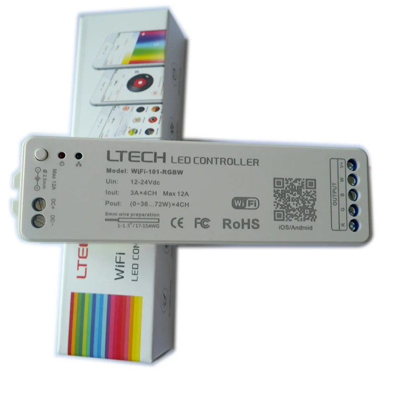 

Mini 2.4G Wireless WiFi-101-RGBW led controller OS Android APP WiFi RGBW DC12-24V For rgbw led strip light lamp