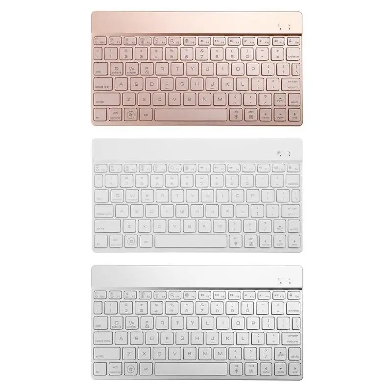 

ALLOYSEED Untra thin Slim Aluminium Wireless Bluetooth Keyboard with 7 Color Backlit for IOS Android Windows Tablet PC
