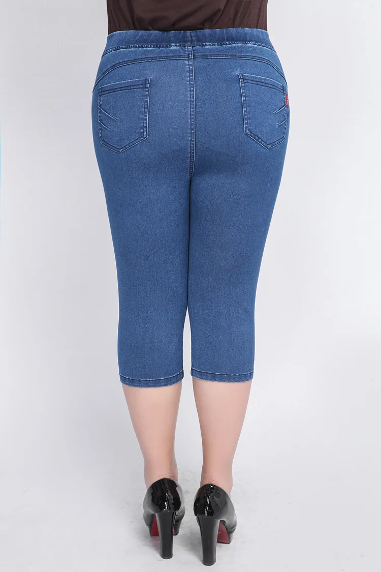 TUHAO размера плюс 9XL 8XL 7XL обтягивающие капри джинсы женские Стрейчевые джинсовые шорты джинсовые штаны женские летние джинсы с высокой талией YH39