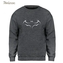 Толстовка с супергероем Бэтменом, Мужская толстовка Харадзюку, белые свитшоты,, зима-осень, Повседневная Теплая Флисовая уличная одежда в стиле хип-хоп, Мужская s