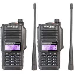 2 шт. Оригинал Baofeng Walkie Talkie BF-A58 5 Вт 128CH Dual Band фонарик IP57 Водонепроницаемый пыле двухстороннее радио свободная гарнитура