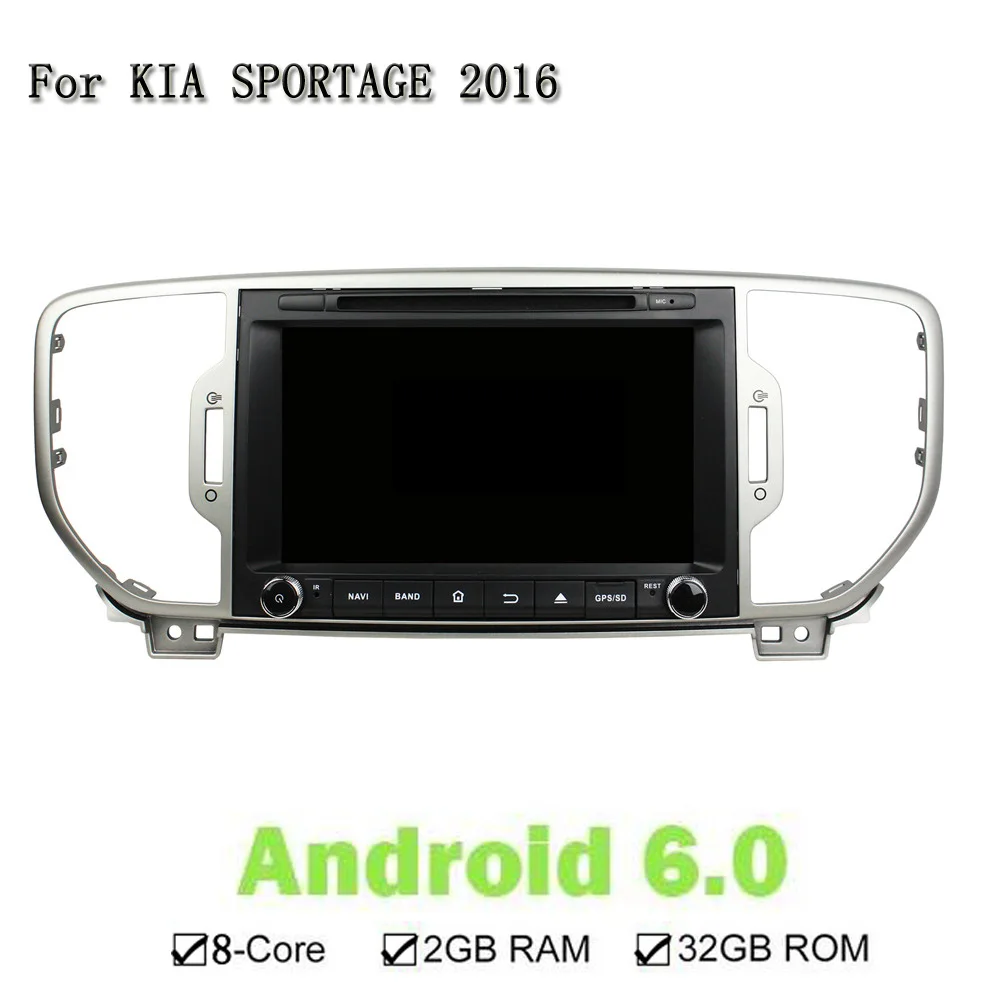 Octa Core 2 Din Android 6.0 Car DVD Player 2G RAM For Kia SPORTAGE 2016