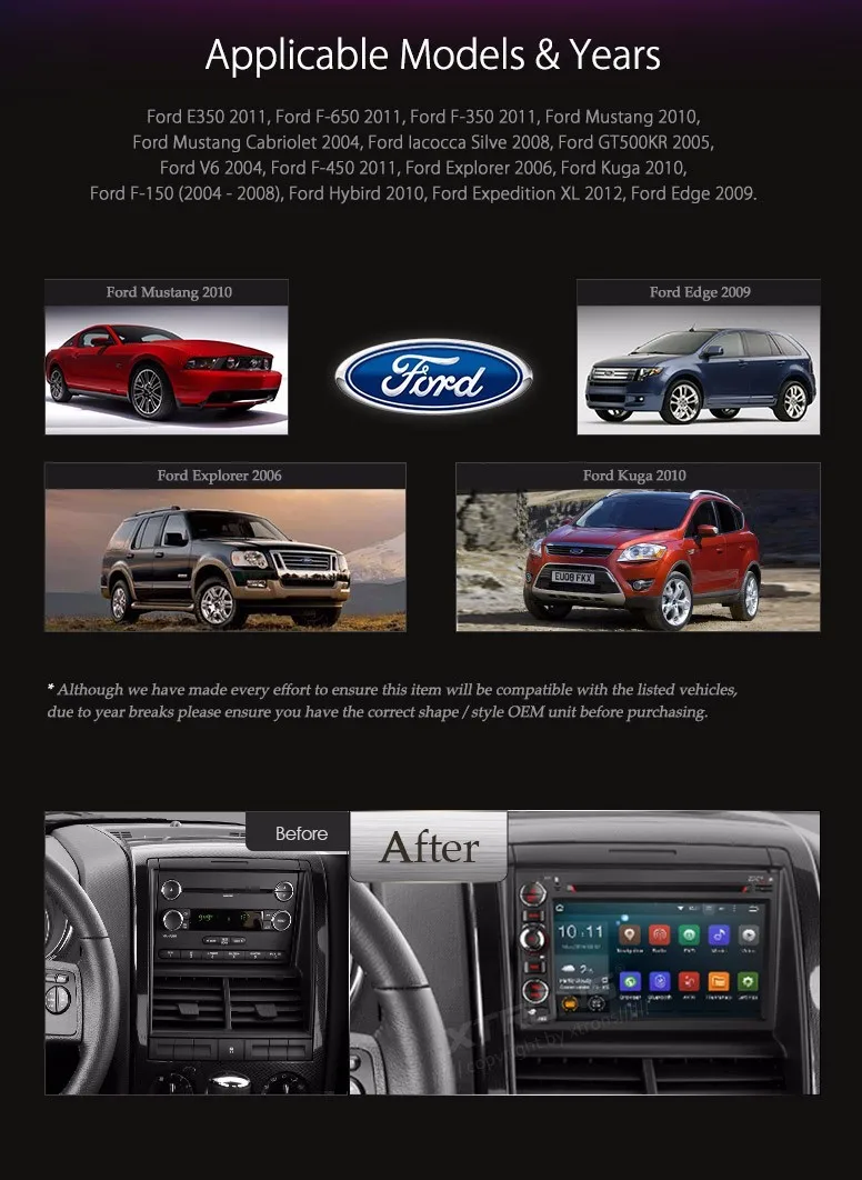 Best 7" Quad Core 64 Bit Android 5.1 OS Special Car DVD for Ford F-150 2004-2008 & F-350 2011 & F-450 2011 & F-650 2011 & E-350 2011 2 Best 7" Quad Core 64 Bit Android 5.1 OS Special Car DVD for Ford F-150 2004-2008 & F-350 2011 & F-450 2011 & F-650 2011 & E-350 2011 2