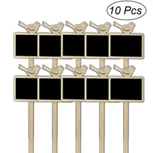 10 шт. Птица Дизайн Дерево Доска Классная для цветочного горшка метка завод маркеры знак