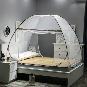 

Bi-parting Folding Mesh Insect Bed Mongolian Summer Full Cover Netting For Single Double Bed Adult Mosquito Netting Student Tent