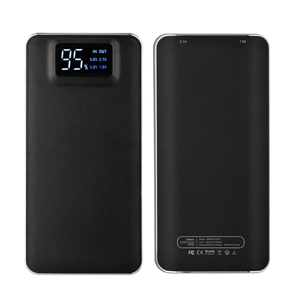 10000mAh Universal Dual USB Power Bank Portable Charger External Battery Power Bank For iPhone Xiaomi Mobile Phone Powerbank