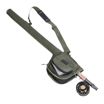 

Canvas Fishing Rod Bag Portable Rod Reel Storage Tubes Cases Fishing Rod Fly Fishing Bag For Pesca