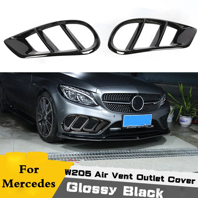 Для C43 AMG ABS передний бампер вентиляционное отверстие выход крышка отделка сетка