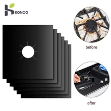 KONCO 4 шт стекловолокно многоразовые газовые протекторы для плиты газовая плита горелки крышки кухонный коврик для инструментов плита протекторы