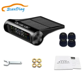 

2018 TPMS External Car TPMS Solar Car Tire Pressure Detection System External Digital LCD Monitor Auto Cars Safety Alarm System