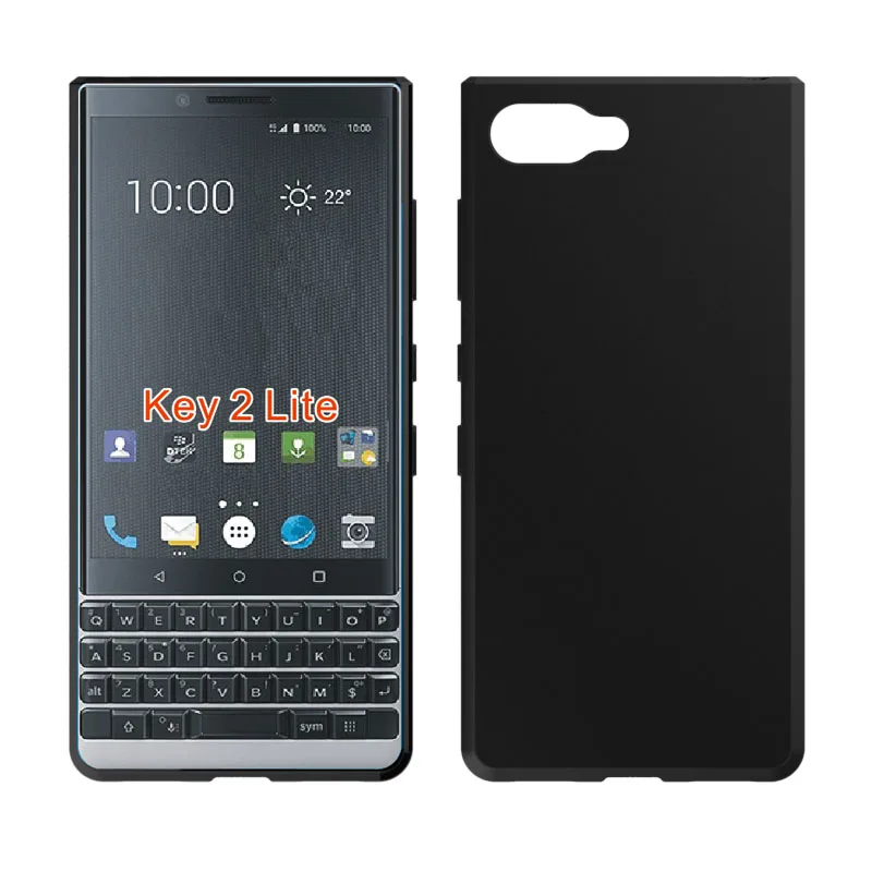 

black matte Skid-proof Soft TPU Transparent Silicone Clear Case Cover for blackberry keyone 2 lite
