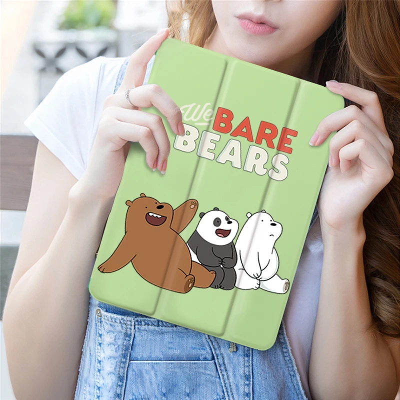 

Cartoon Bare Bears Flip Case For iPad Mini 5 4 3 2 1 Tablet Case for Mini 1 2 3 PU Leather Cover Frost Back Auto Sleep Wake Up