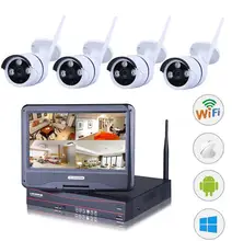 4CH NVR WIFI CCTV Security Camera System 4PCS 1080P HD Outdoor Wireless CCTV Kit Video Surveillance System P2P ONVIF