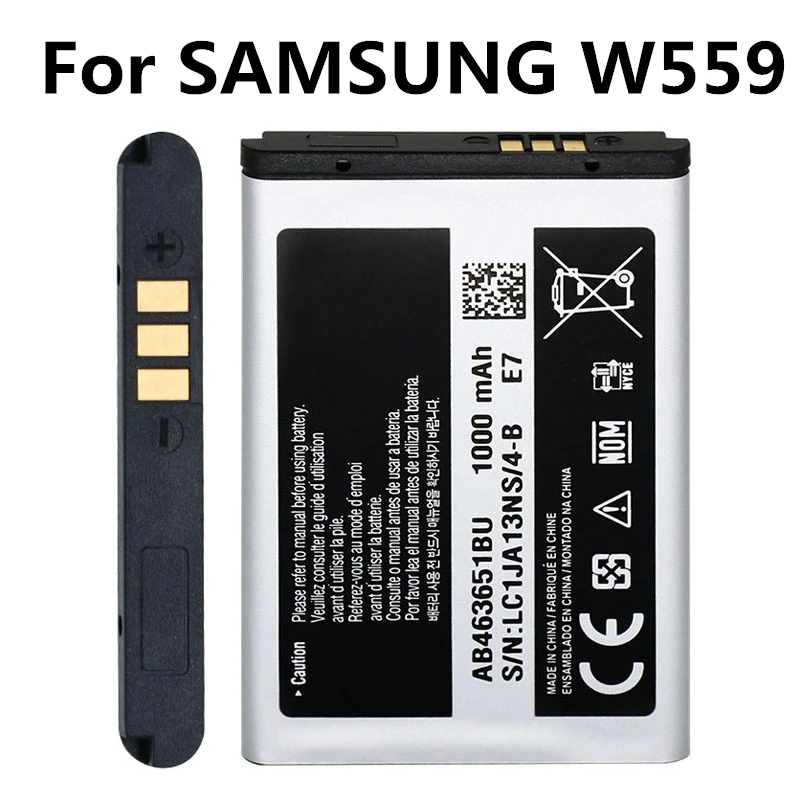 

Foot capacity Battery AB463651BU For Samsung W559 S5620I S5630C S5560C C3370 C3200 C3518 J808 F339 S5296 C3322 L708E S5610