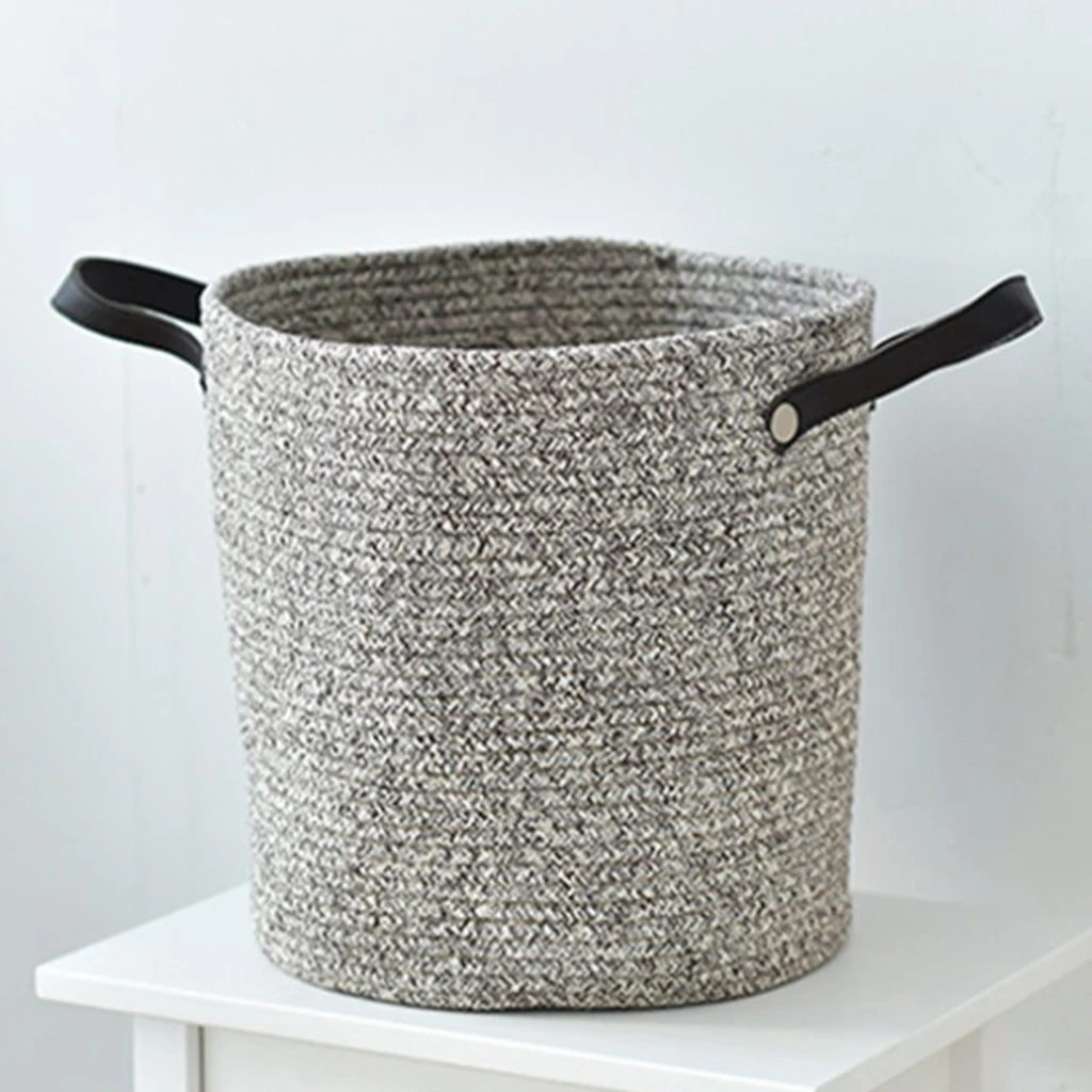 Large Cotton Rope Basket Woven Storage Basket Baby Bins for Diapers Laundry Organization Toys Towels Storage Container