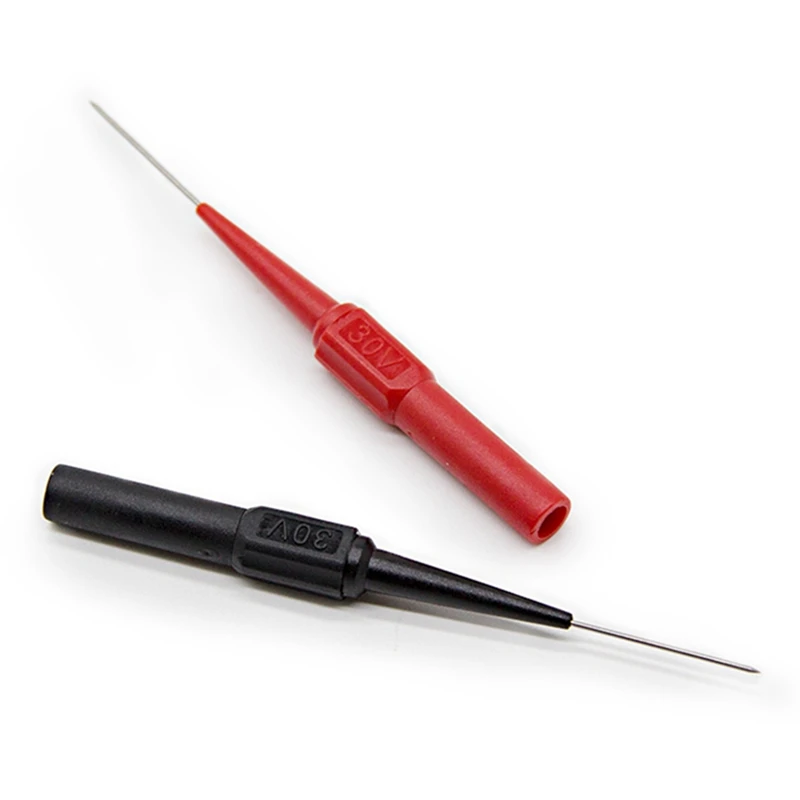 

Insulation Piercing Needle Non-destructive Multimeter Test Probes Red/Black 30V-60V 0.7/1mm Mayitr For Banana Plug