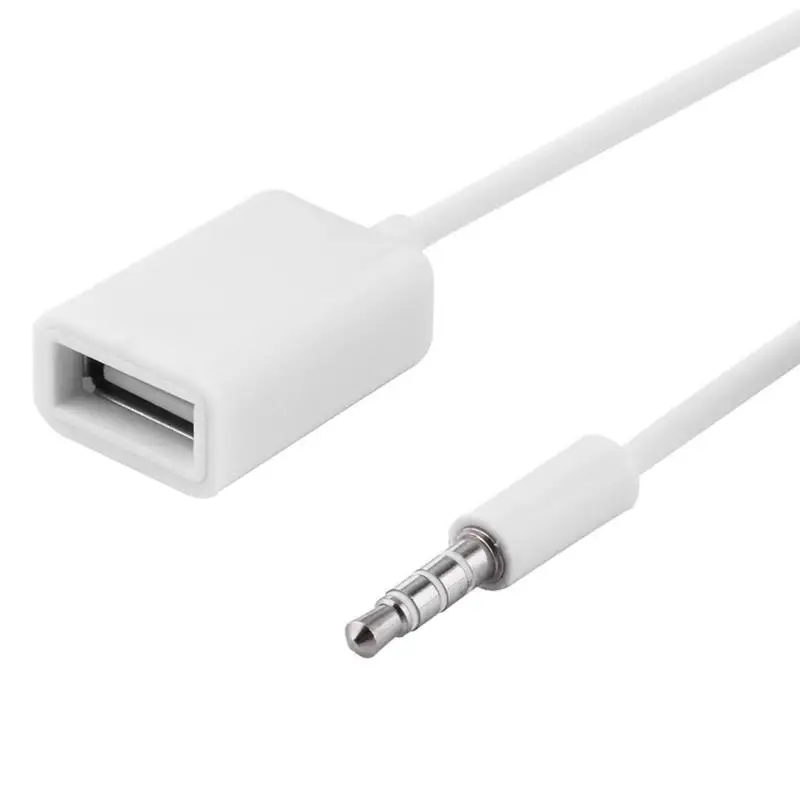 3 5 мм штекер аудио AUX разъем к USB 2 0 Тип A Женский Адаптер конвертера OTG кабель