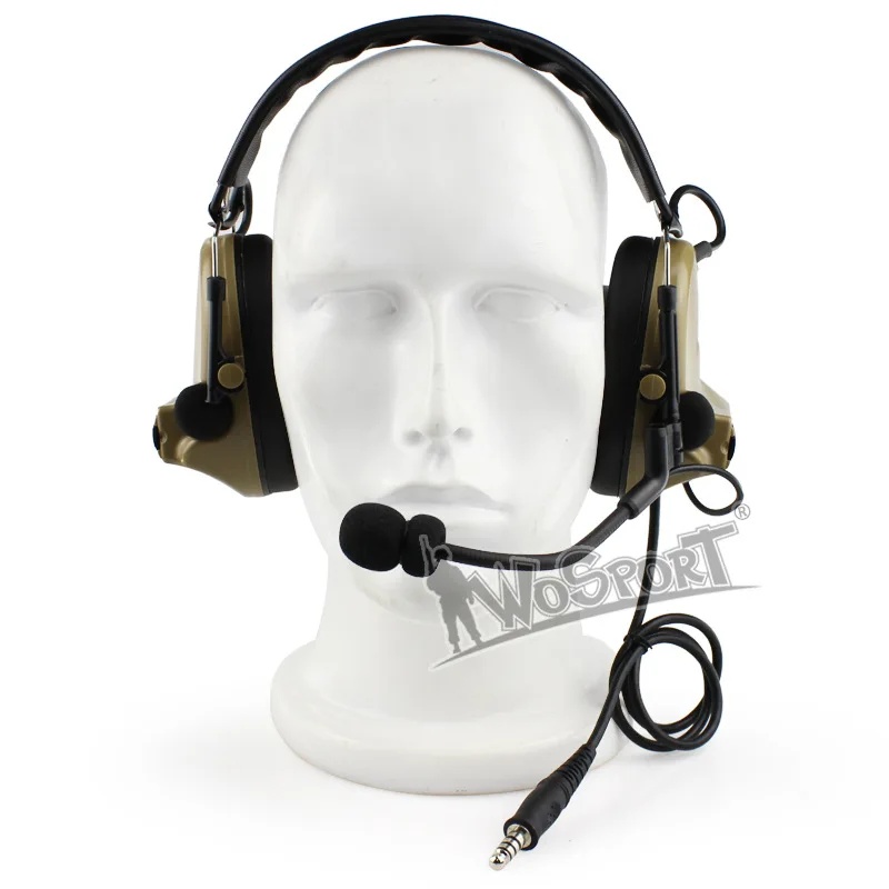 

WoSporT Direct Sale Outdoor Tactics Necessary Comtaciii3 Generation Chip Noise Reduction Pick-up Headphones (Black)