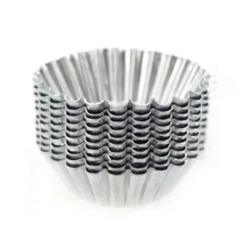 

30 Pieces/lot Lovely Egg Tart DIY Baking Moulder Oven Mould Heart Cake Cookie Jelly Pudding Mold Moulder Maker Tool Silver