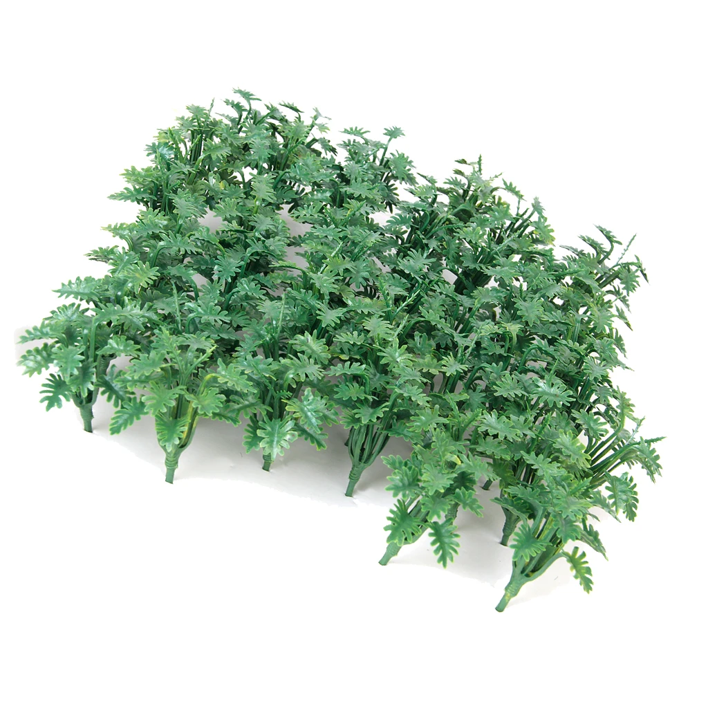 50pcs Plastic Railway Landscape Model Ground Cover Grass with Crushed Leaves