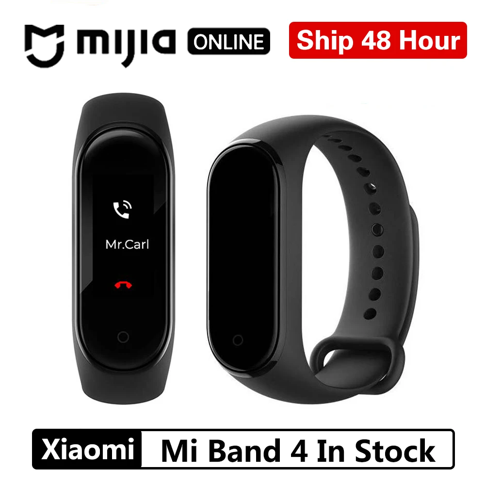 Новый фитнес трекер Xiaomi Mi Band 4 Smart AI Heart Rate 135 мАч Bluetooth 5 0 50 м водонепроницаемый