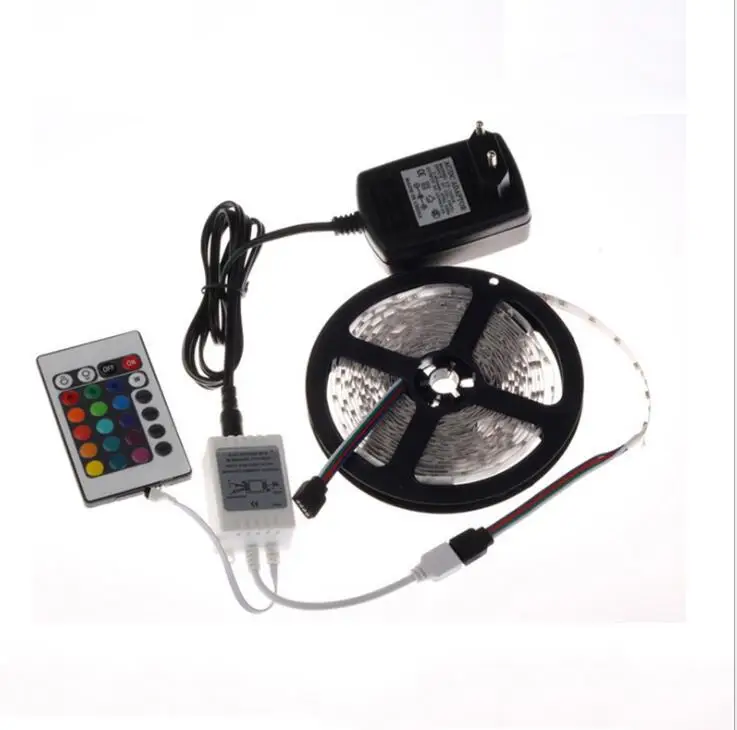 Не водонепроницаемый 5 м RGB 5050 SMD гибкая светодиодная лента 60 светодиодов/M/24