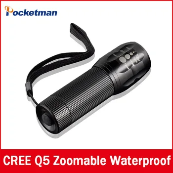 

Led Flashlight 2000 Lumens Zoomable Torch led mini flashlight black lanterna led penlight free shipping