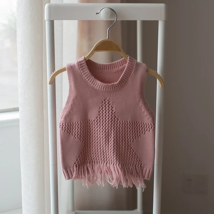 

Hot 2019 spring and autumn children's star sweater boys and girls baby kids cute fashion simple casual sweater