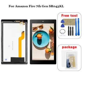 

For Amazon Fire 7th Gen 2017 Model SR043KL Lcd Display Touch Screen Front Glass Digitizer Free Tools