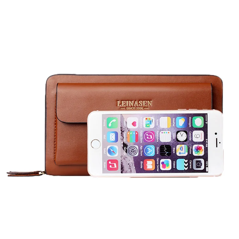 LEINASEN Brand Men Wallets with coin pocket zipper Double Zipper Male Wallet long Large Men Purse coin clutch bag black Business LEINASEN Brand Men Wallets with coin pocket zipper Double Zipper Male Wallet long Large Men Purse coin clutch bag black Business