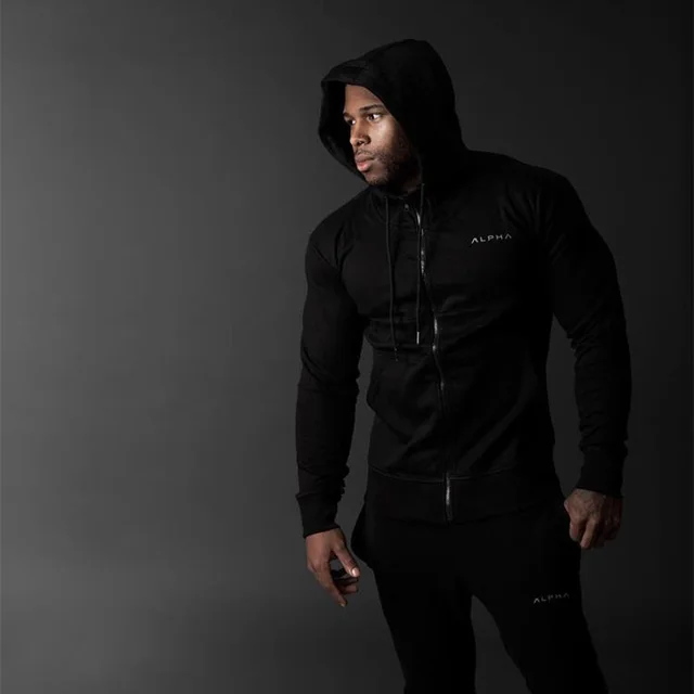 New Alpha series Hoodies Men Spring Fashion Brand Pullover Solid Color Sportswear Sweatshirt Men'S Tracksuits Moleton Masculino - Image 4