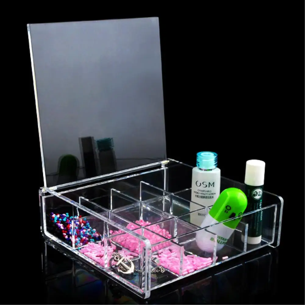 

Vanity Storage Cosmetic Organizer Makeup Lipstick Holder Jewelry Case Tray Bath Clear Acrylic Organiser Jewellery Storage