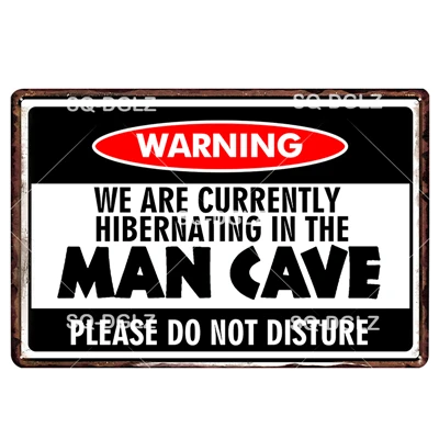 [SQ-DGLZ] Добро пожаловать в мужская пещера металлический знак медведь настенные дощечки с рисунком бар вывеска для декора художественный плакат металл - Цвет: 1199