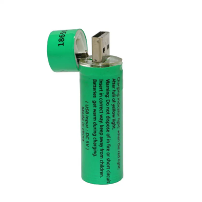 

1PCS USB high power battery charging socket 18650 flashlight battery flashlight batteries Mini USB rechargeable Battery