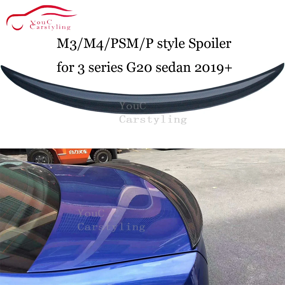 Новый M3/M4/P/PSM стиль G20 спойлер из углеродного волокна для BMW 3 серии 4 дверный седан