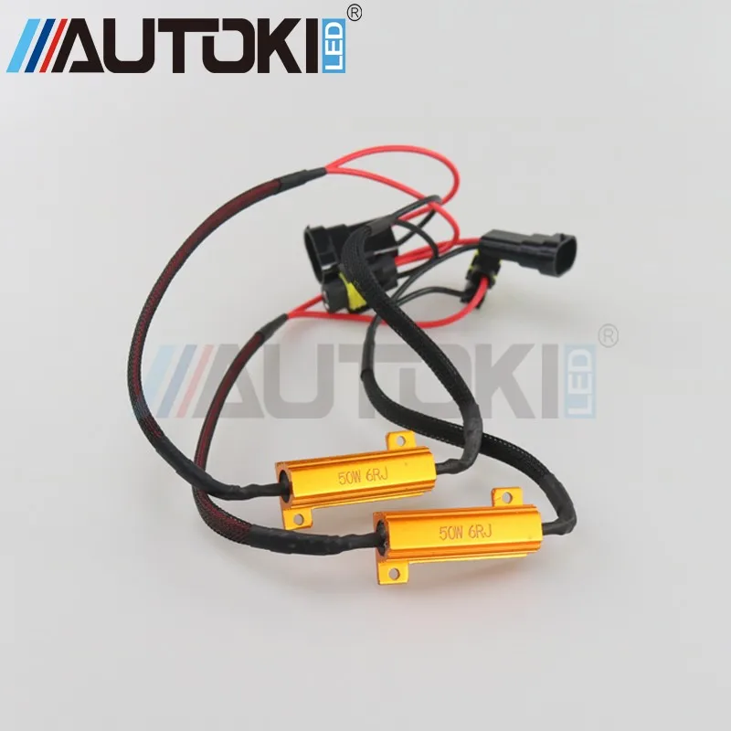 Free-Shipping-2pcs-H11-LED-Light-Fog-Xenon-HID-No-Error-Load-Resistor-Wiring-Harness-Adapter
