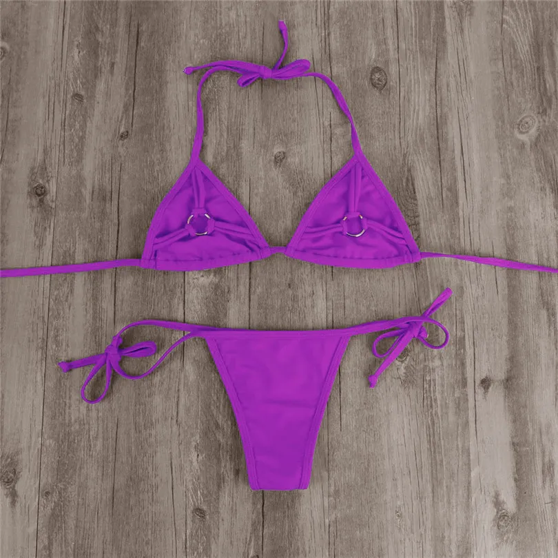 Push-up Bra Set Swimsuit Solid Swimwear Lingerie Femme Padded Low Waist Bathing Suit Swimwear Bralette Encaje Mujer 40MAY2014
