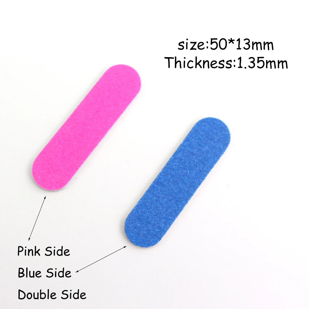 50 шт/100 шт одноразовые пилочки для ногтей красный синий двойной вид мини-буферы шлифовальные аксессуары для дизайна ногтей моющиеся буферы для ногтей