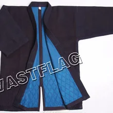 Хлопок высококачественный плащ для Кендо японский высококачественный плащ для Кендо kendo куртка Keiko Gi Aikido Униформа кунг-фу костюмы синий