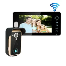 Envío Libre 2.4G Wireless 7 “táctil a Color TFT LCD de Video Teléfono de La Puerta Sistema de Intercomunicación 1 Cámara Al Aire Libre del Timbre 1 Pantalla En Stock