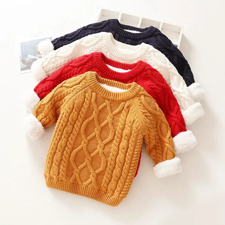 bebê inverno sólido pulôver outerwear suéteres