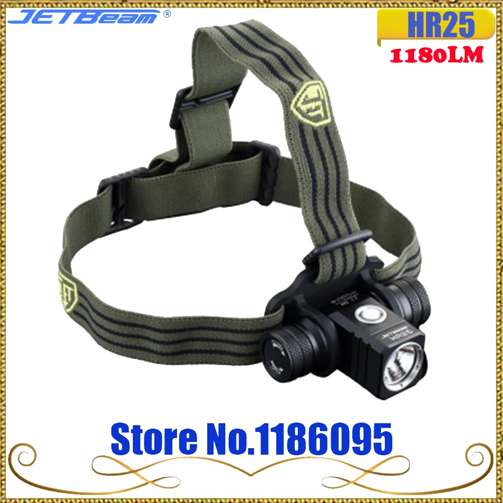  2017  JETBEAM HR25 Outdoor Head Light CREE SST40 N4 BC LED 1180 lumens 18650 Battery+USB Charger Ca - 32828573514