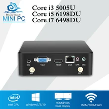 Mini PC DDR4 RAM Office Computer Windows 10 Core i3 5005U Mini Computer Desktop 6th Gen Intel CPU 4K Player HTPC For LOL CS GO