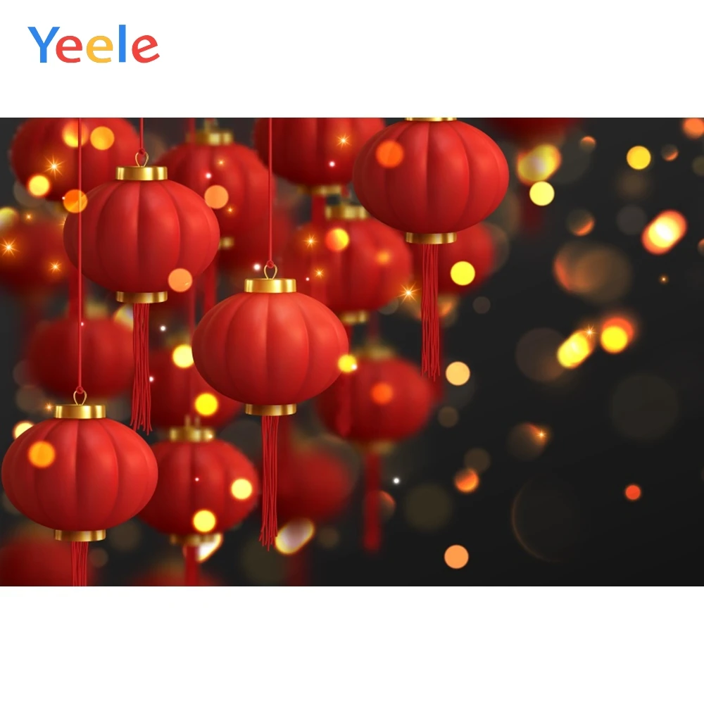 

Yeele Spring Festival Chinoiserie Lantern Customized Photography Backdrop Personalized Photographic Backgrounds For Photo Studio