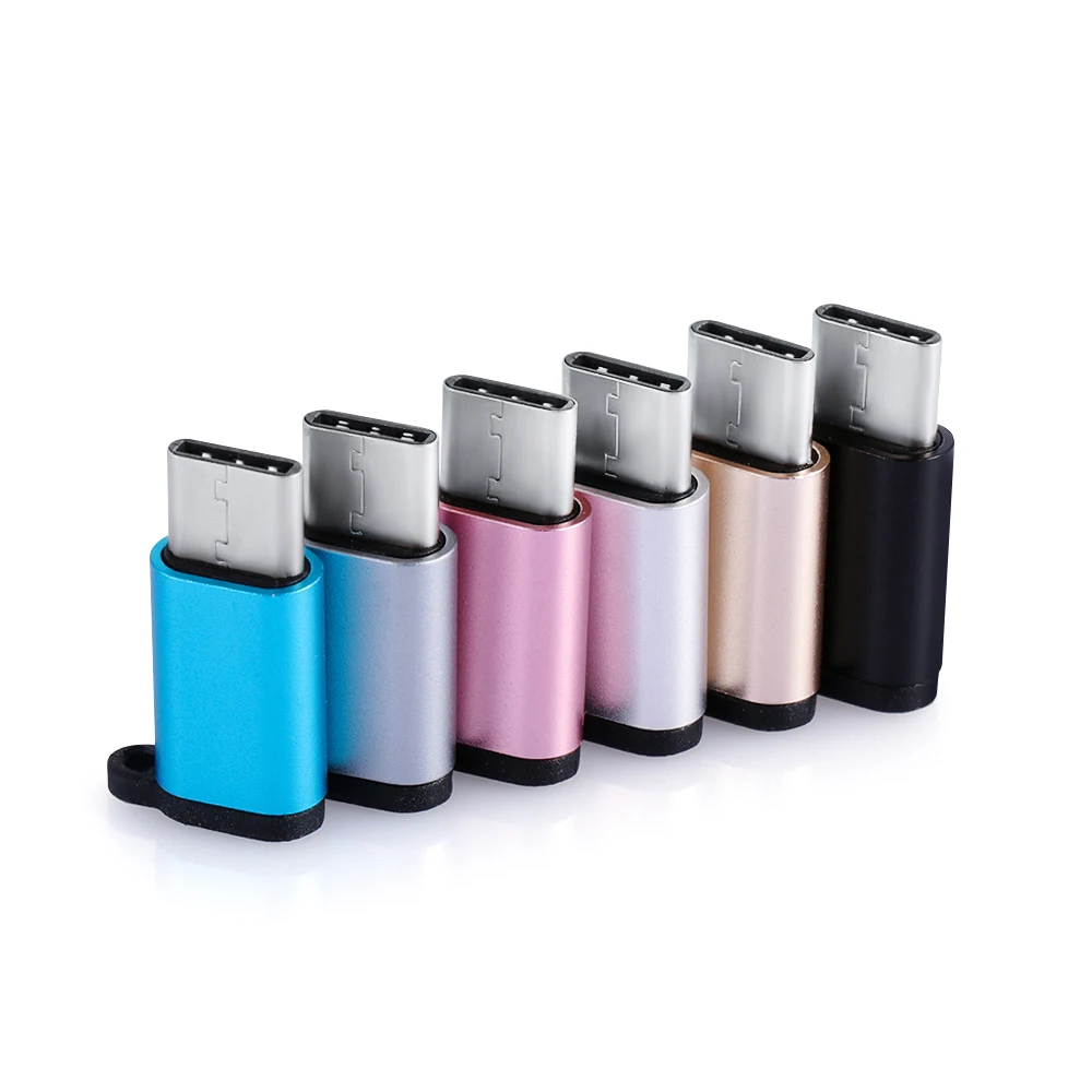 

New keychain Converter Type-C OTG Adapter Micro USB Female USB-C Male USB 3.1 For Android Huawei Smartphone Connector Durable